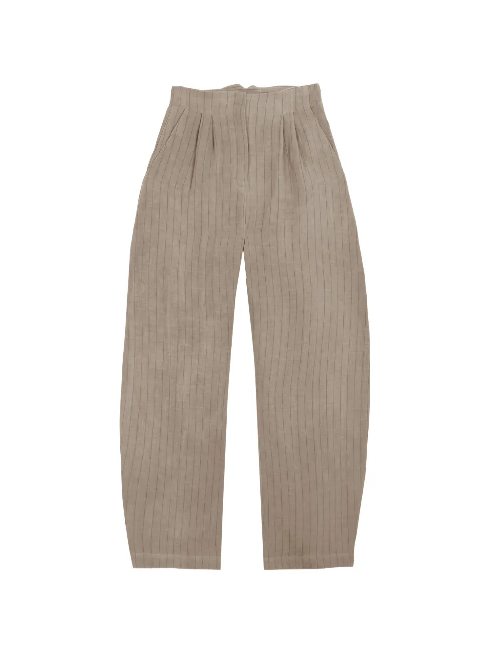 Cortana Lupe gestreepte linnen broek Blauw