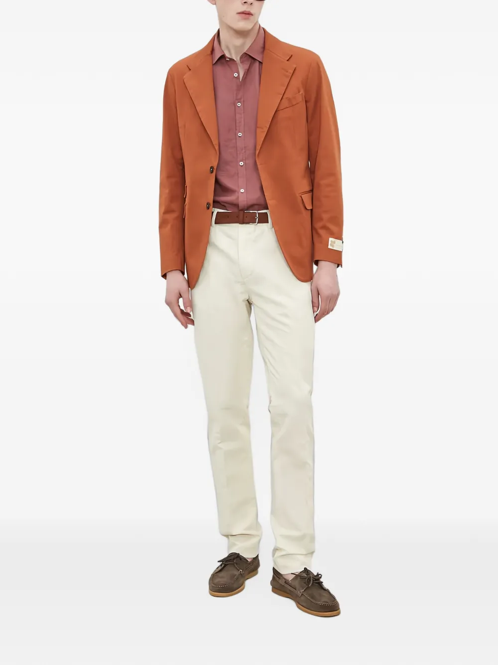 Massimo Alba Catch2 blazer met enkele rij knopen Oranje
