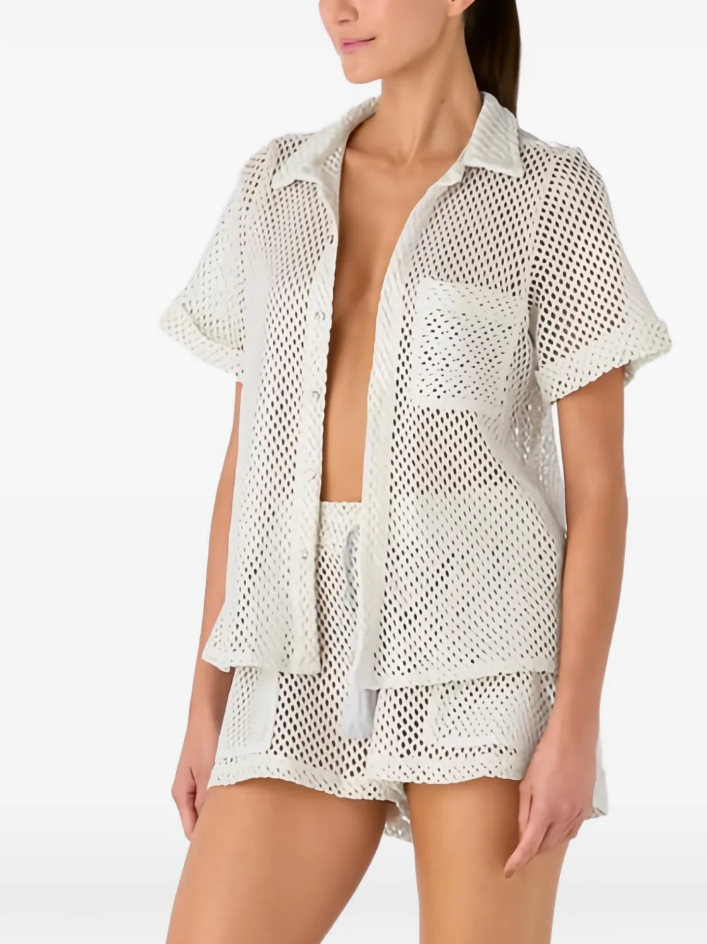 PALMACEA Maya mesh-knit shirt