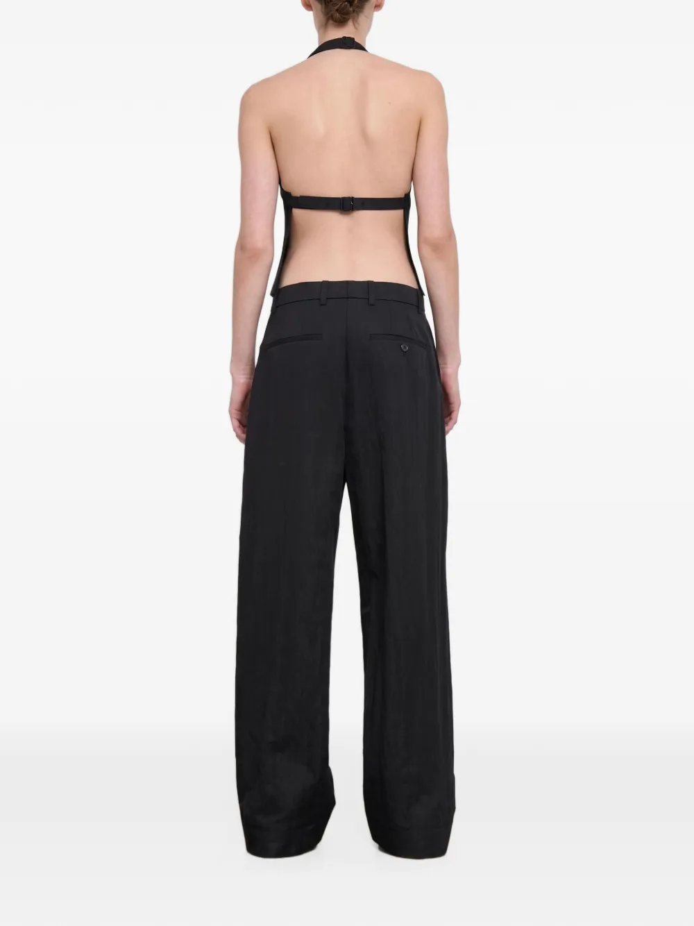 WARDROBE.NYC pleated drill trousers Zwart