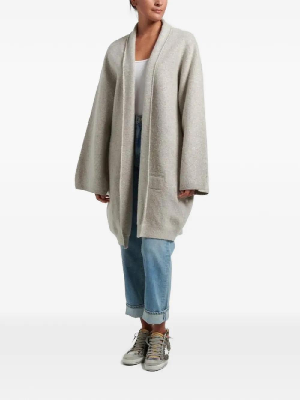 Frenckenberger felted open-front coat