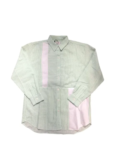 Taylor Ashley seersucker panelled shirt