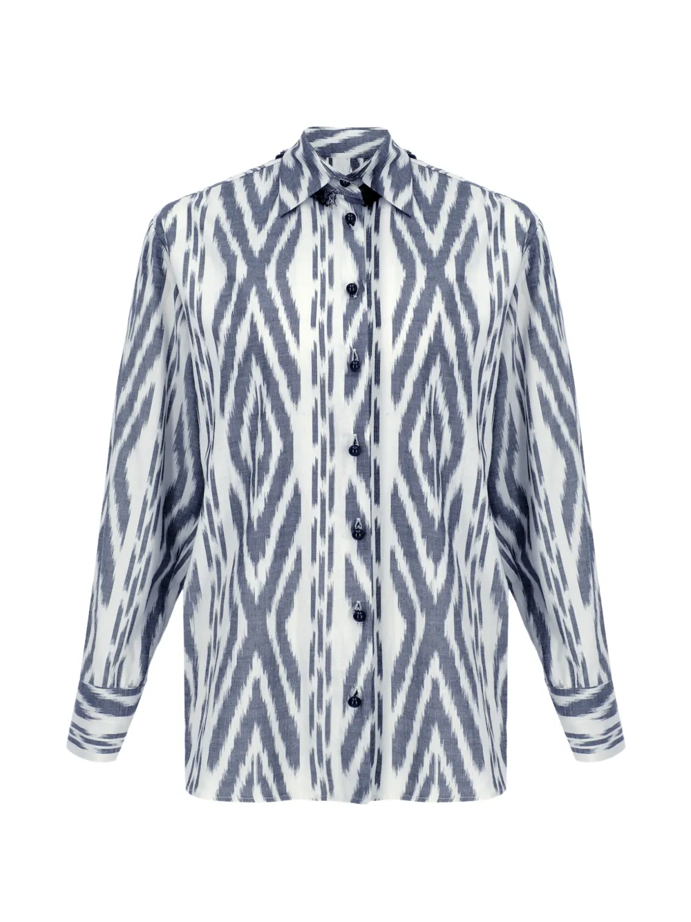 PUNICANA geometric-print fringed shirt