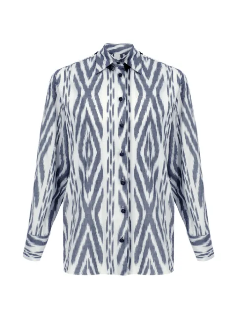 PUNICANA geometric-print fringed shirt