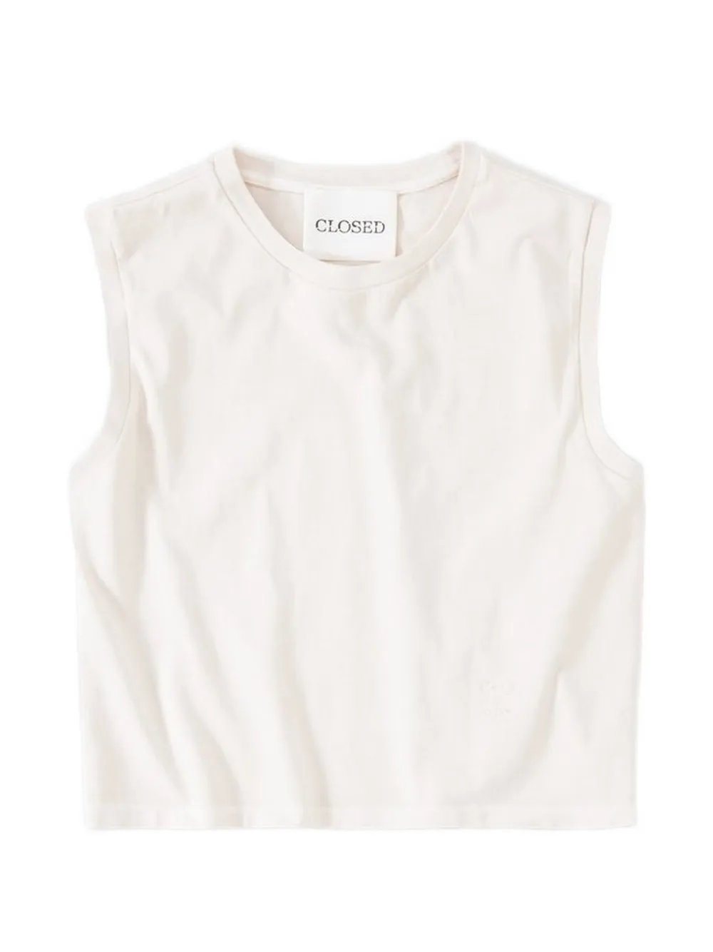 Closed logo-embroidered sleeveless top · XS
