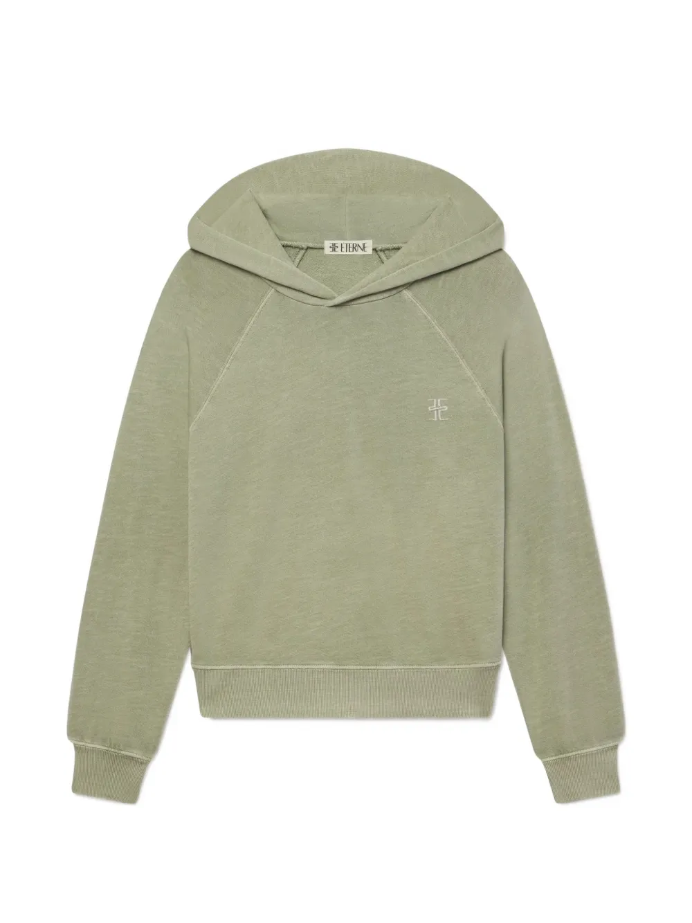 ETERNE Shrunken raglan-sleeve hoodie