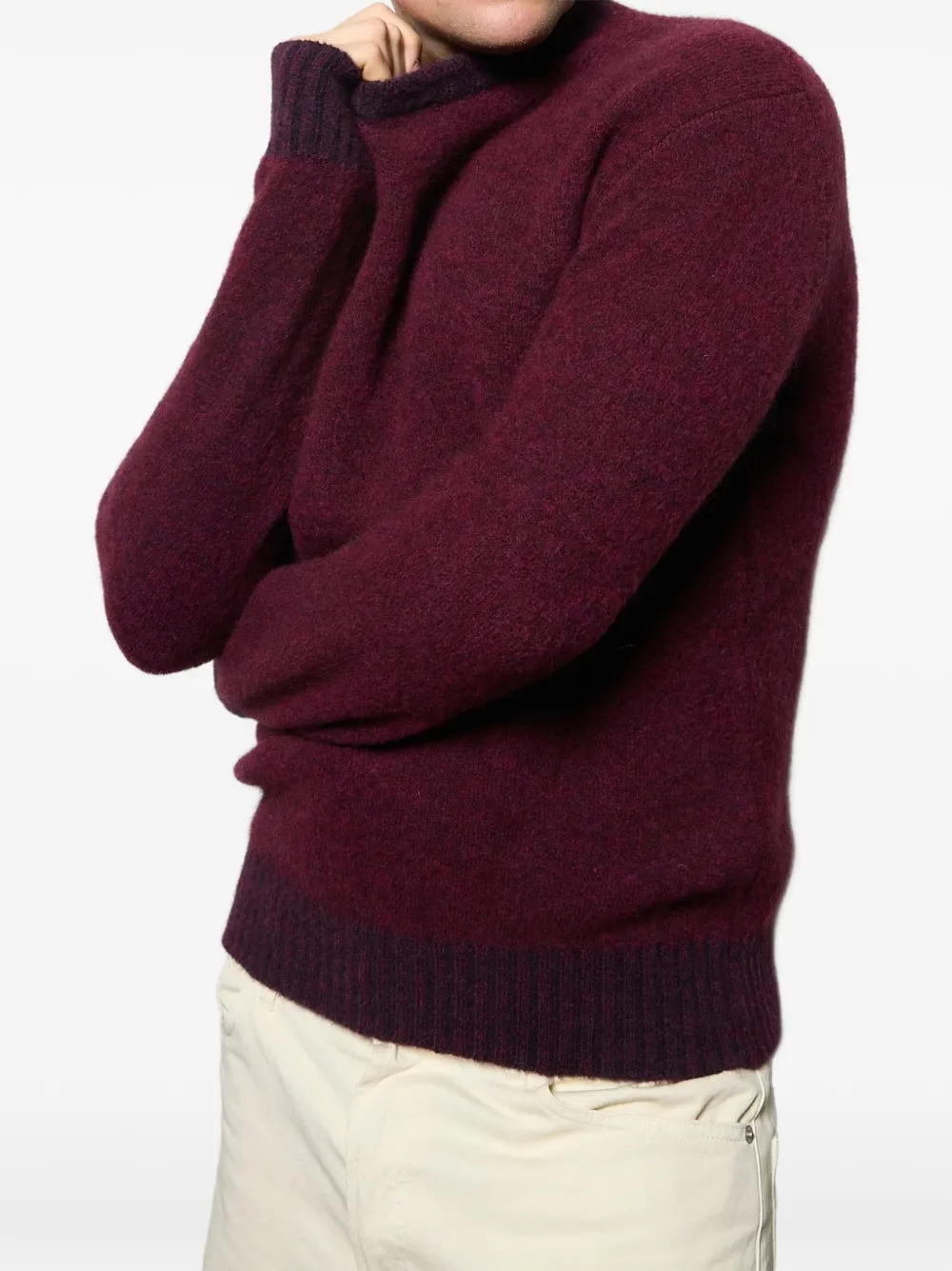 CESAR CASIER Gstaad ribbed-trim sweater