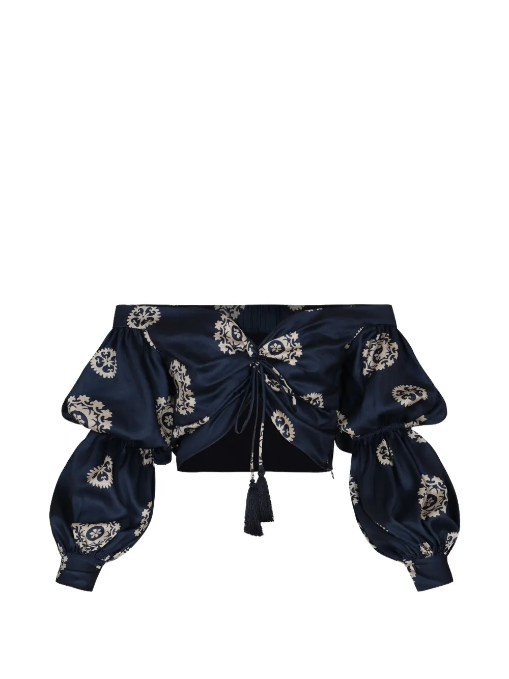 ANDRES OTALORA Zinu cropped off-the-shoulder blouse