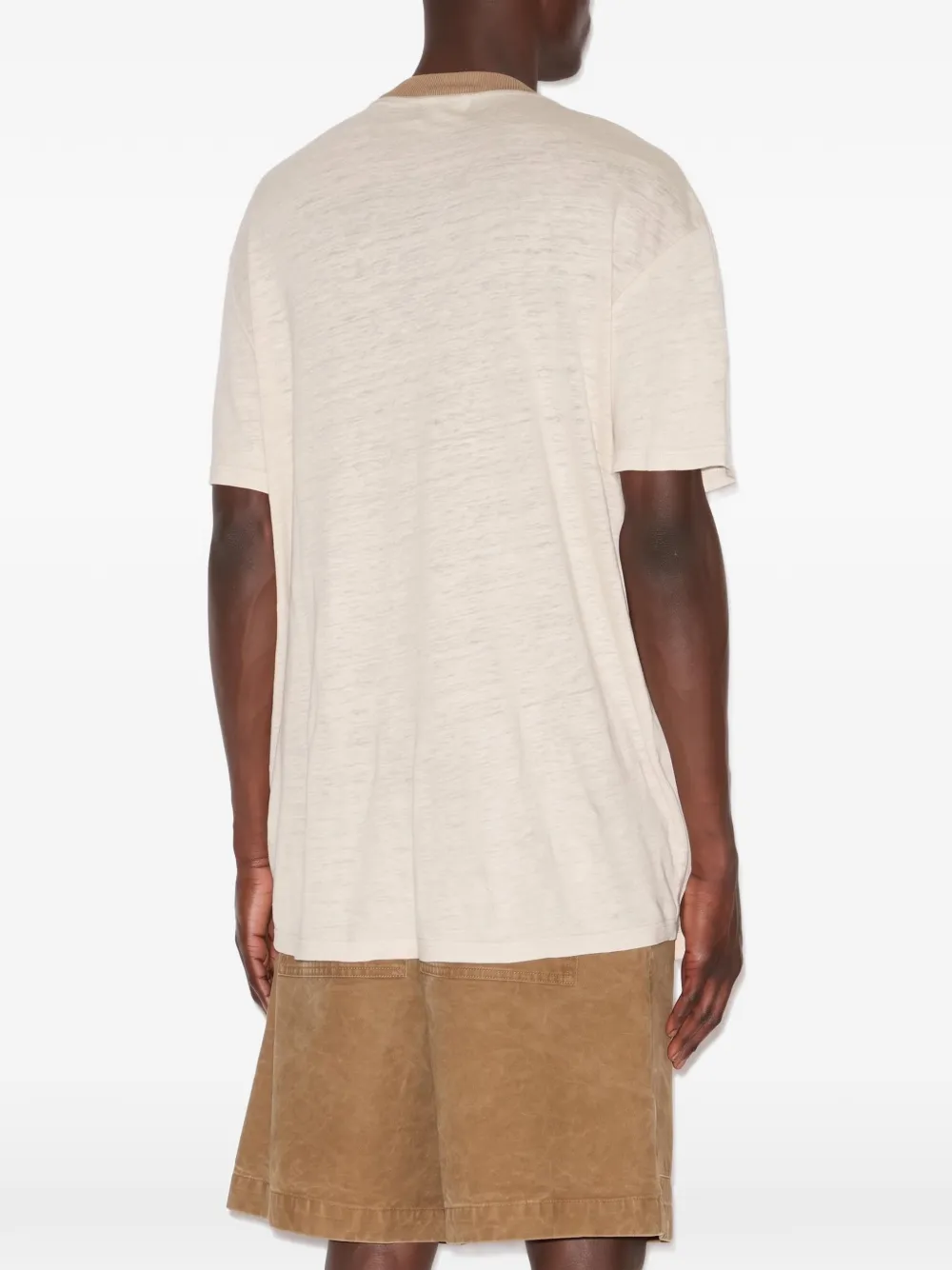 MARANT Honore T-shirt met cactus-print Beige