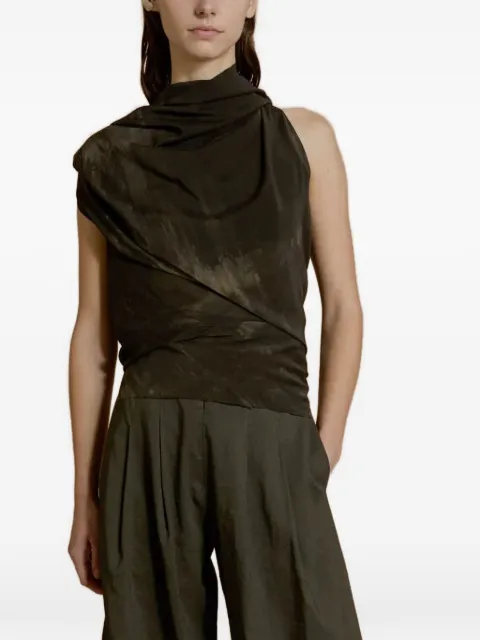 Cortana Dye draped-neck top