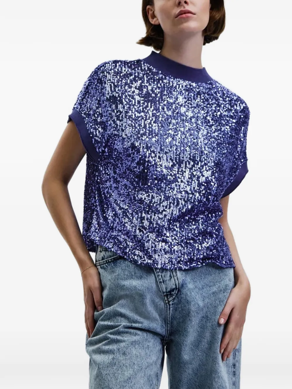 In The Mood For Love Cosima sequin-embellished top