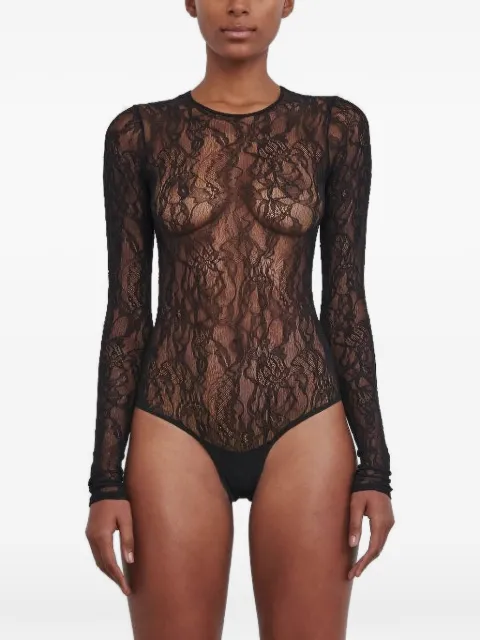WARDROBE.NYC lace long-sleeve bodysuit