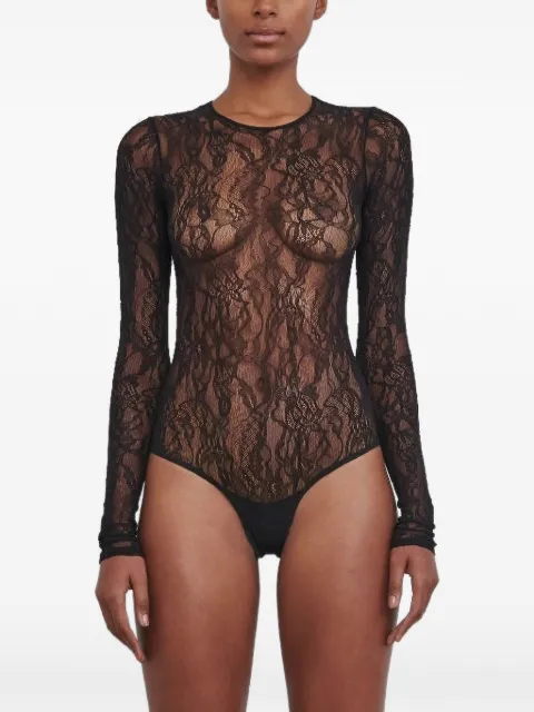 WARDROBE.NYC lace long-sleeve bodysuit
