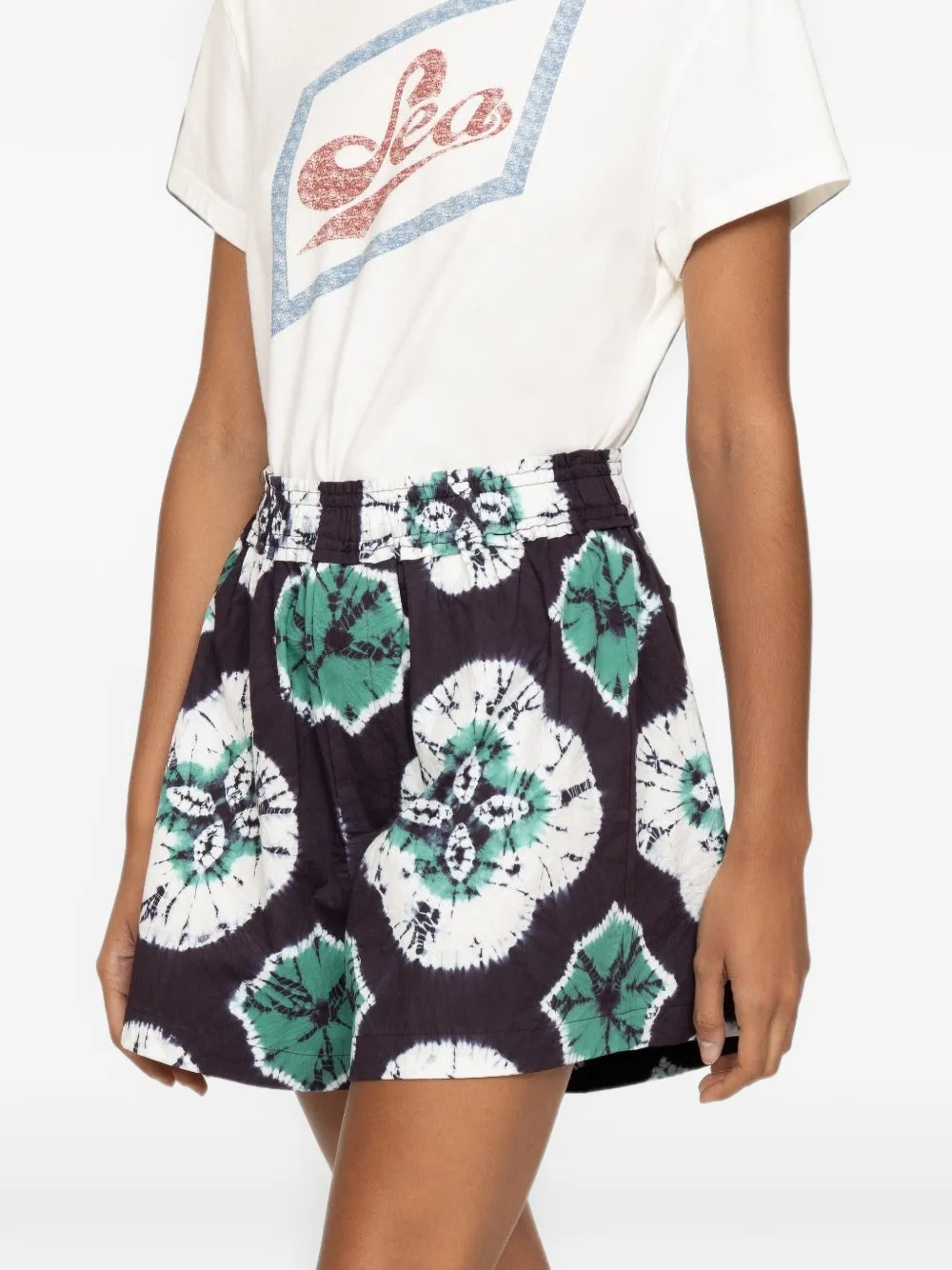 Sea Aveline shorts met tie-dye-print Zwart
