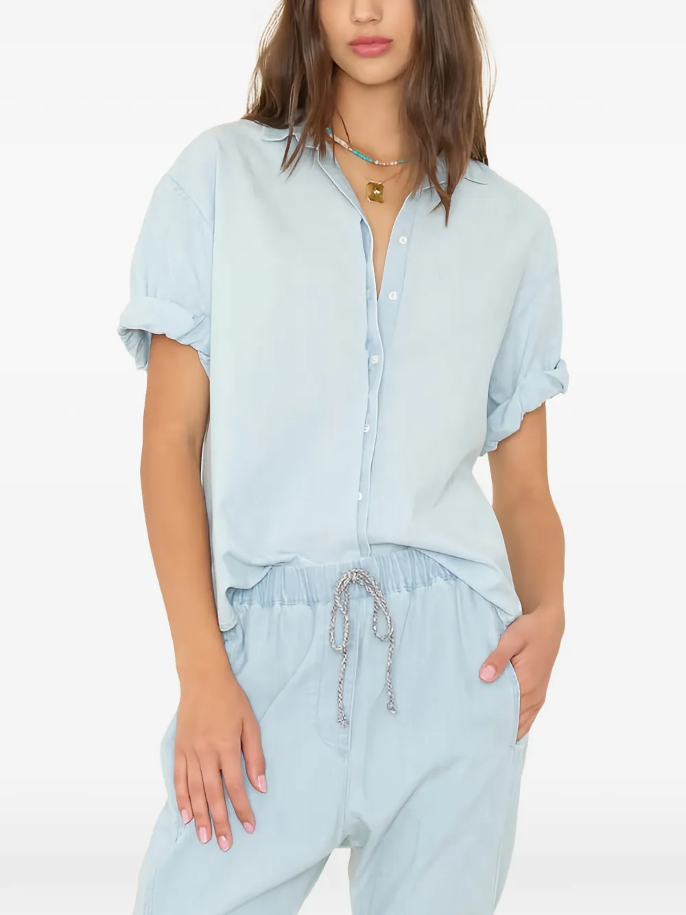 Xirena Channing katoenen blouse Blauw