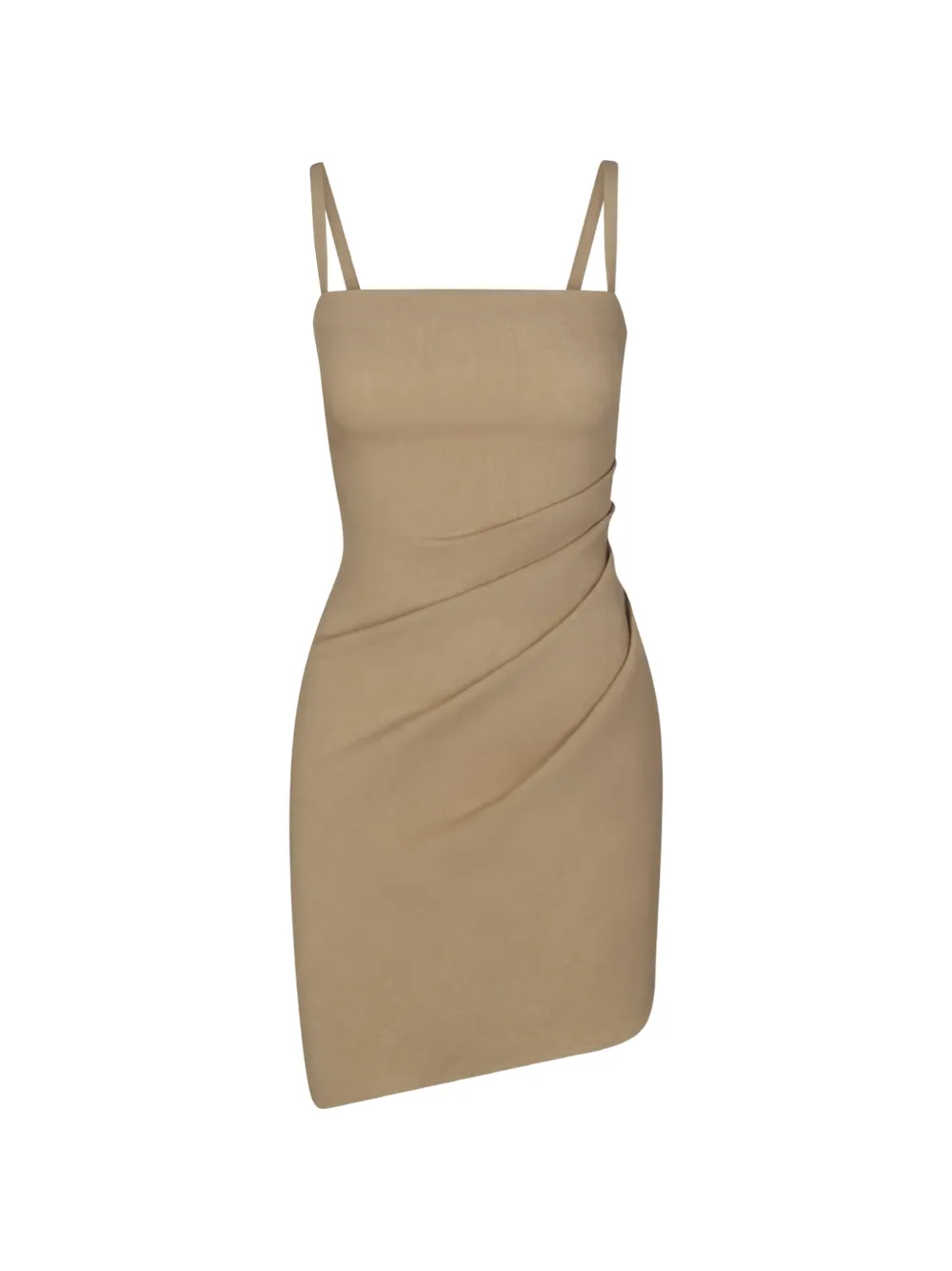 Anemos Nadege Draped Mini Dress In Neutrals