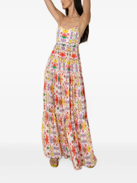 Borgo De Nor Merle geometric-print maxi dress