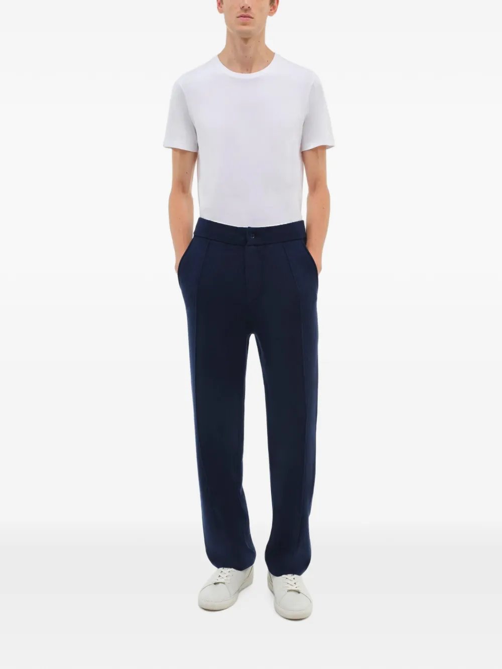 SIMKHAI Ottis fijngebreide broek Blauw