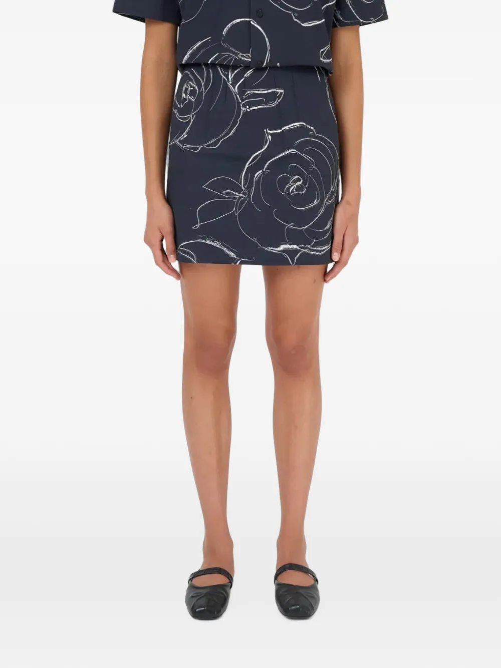Marni Rok met bloemenprint Blauw