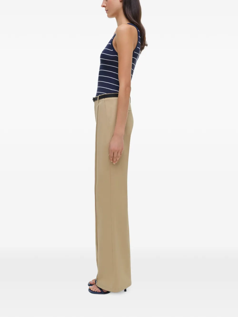 SIMKHAI Ansel front-seam trousers Beige