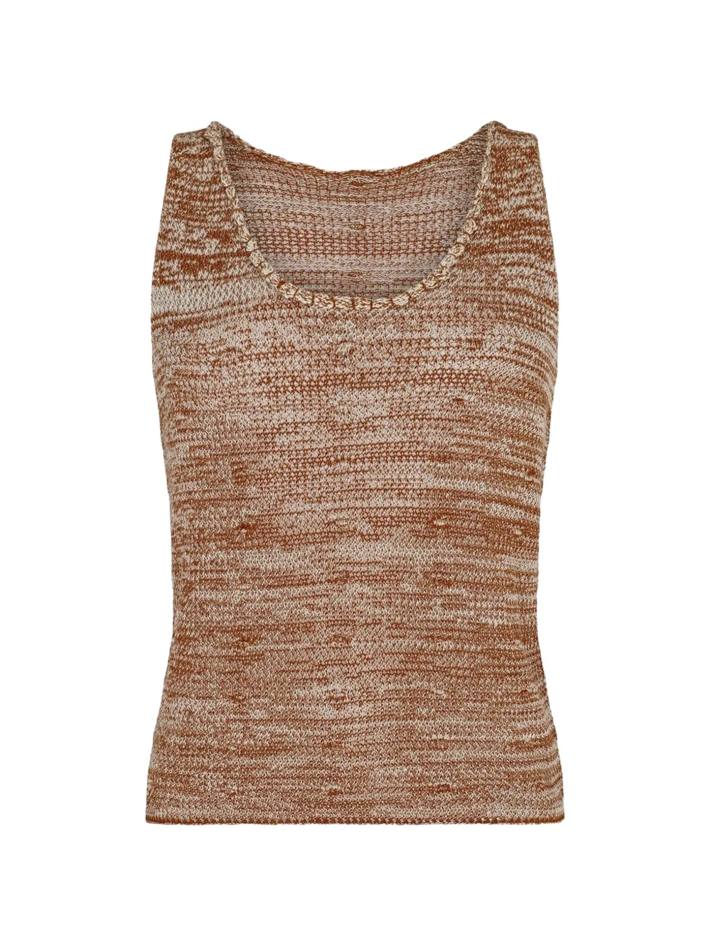 Escvdo Ofrenda Knitted Tank Top In Brown
