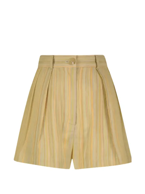 Matthew Bruch pleated striped shorts