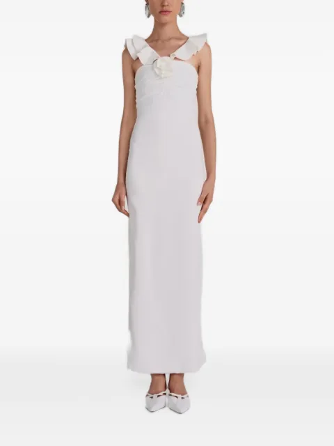 Maygel Coronel Sortillegio ruffled flower-detail maxi dress