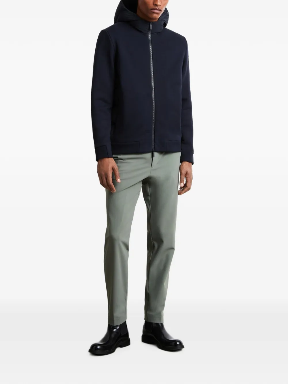 RRD Ha quilted-panel hooded jacket Blauw