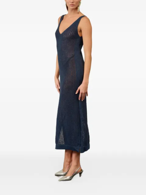 CESAR CASIER Calvi open-knit midi dress