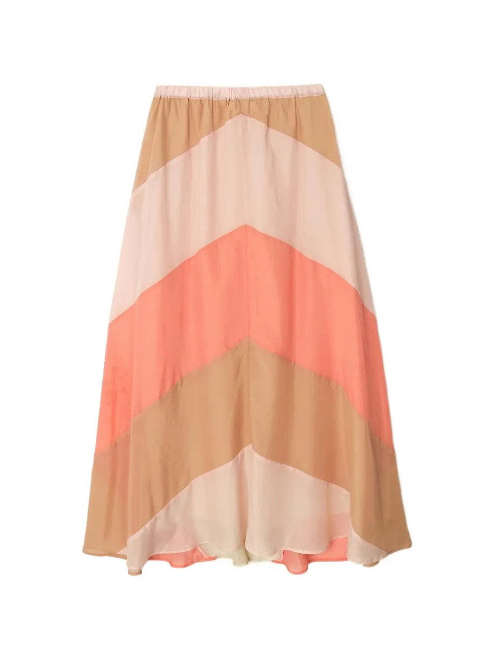 Xirena Amelia chevron-motif long skirt - Toni neutri