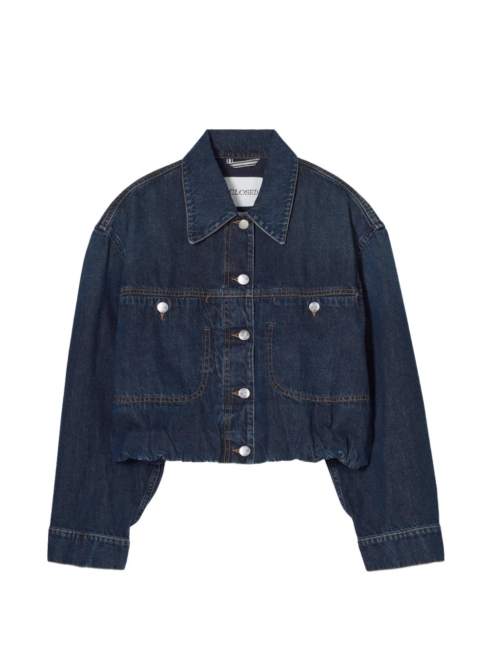 Closed folded-hem denim jacket