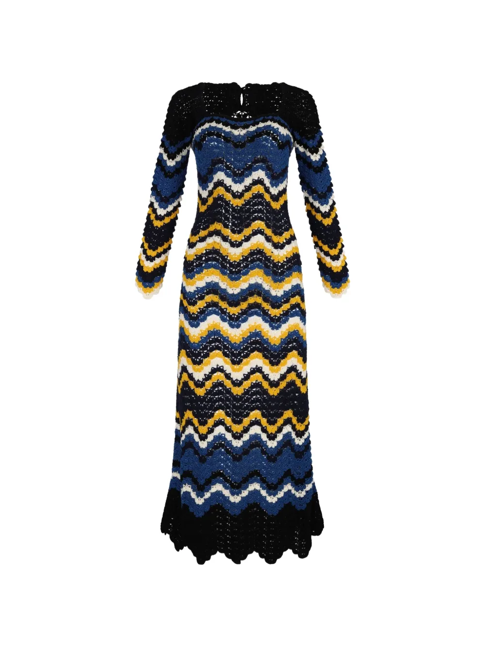 Escvdo Sumac Crochet Maxi Dress in Black, view 2