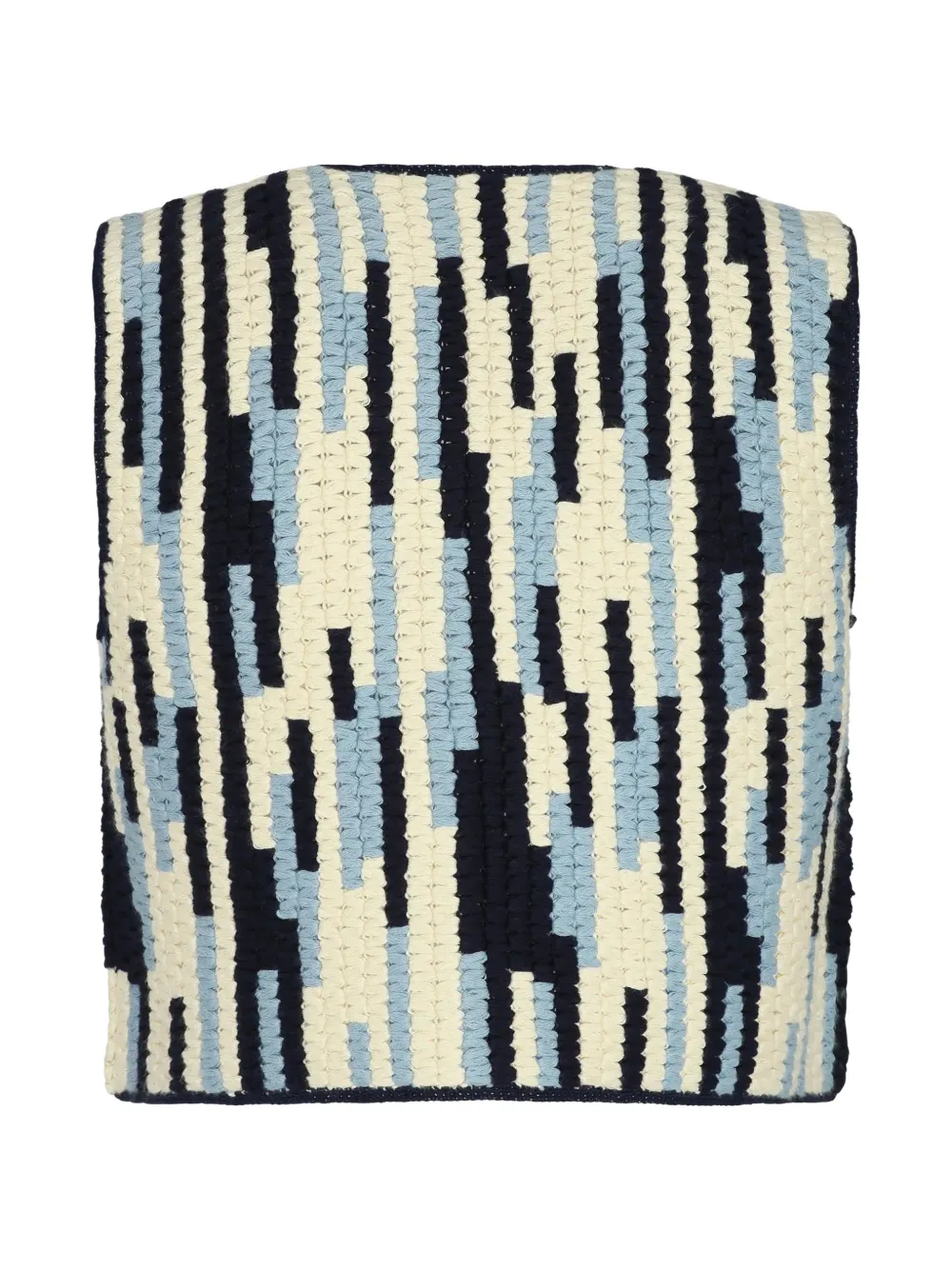 ESCVDO Anadara Intarsia Vest in Neutrals, view 5