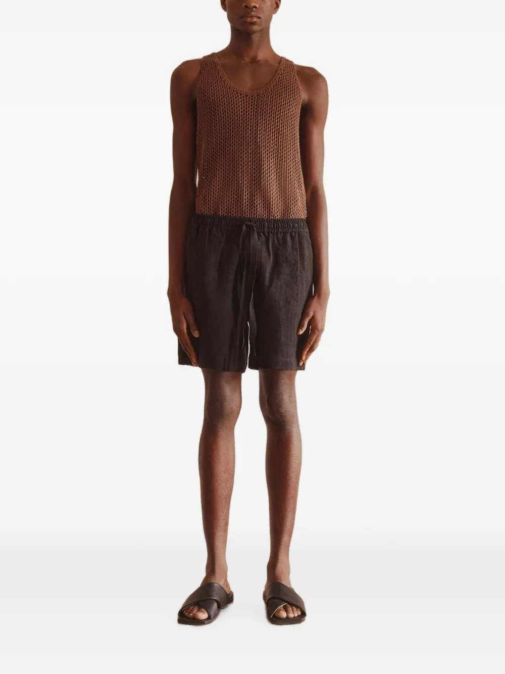 COMMAS Linnen shorts Zwart