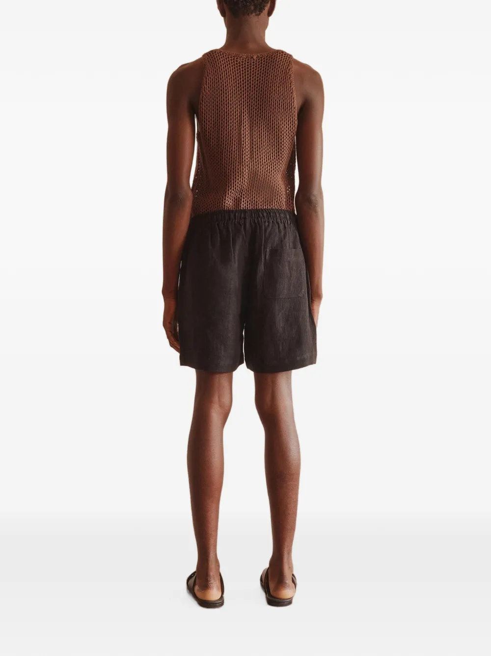 COMMAS Linnen shorts Zwart