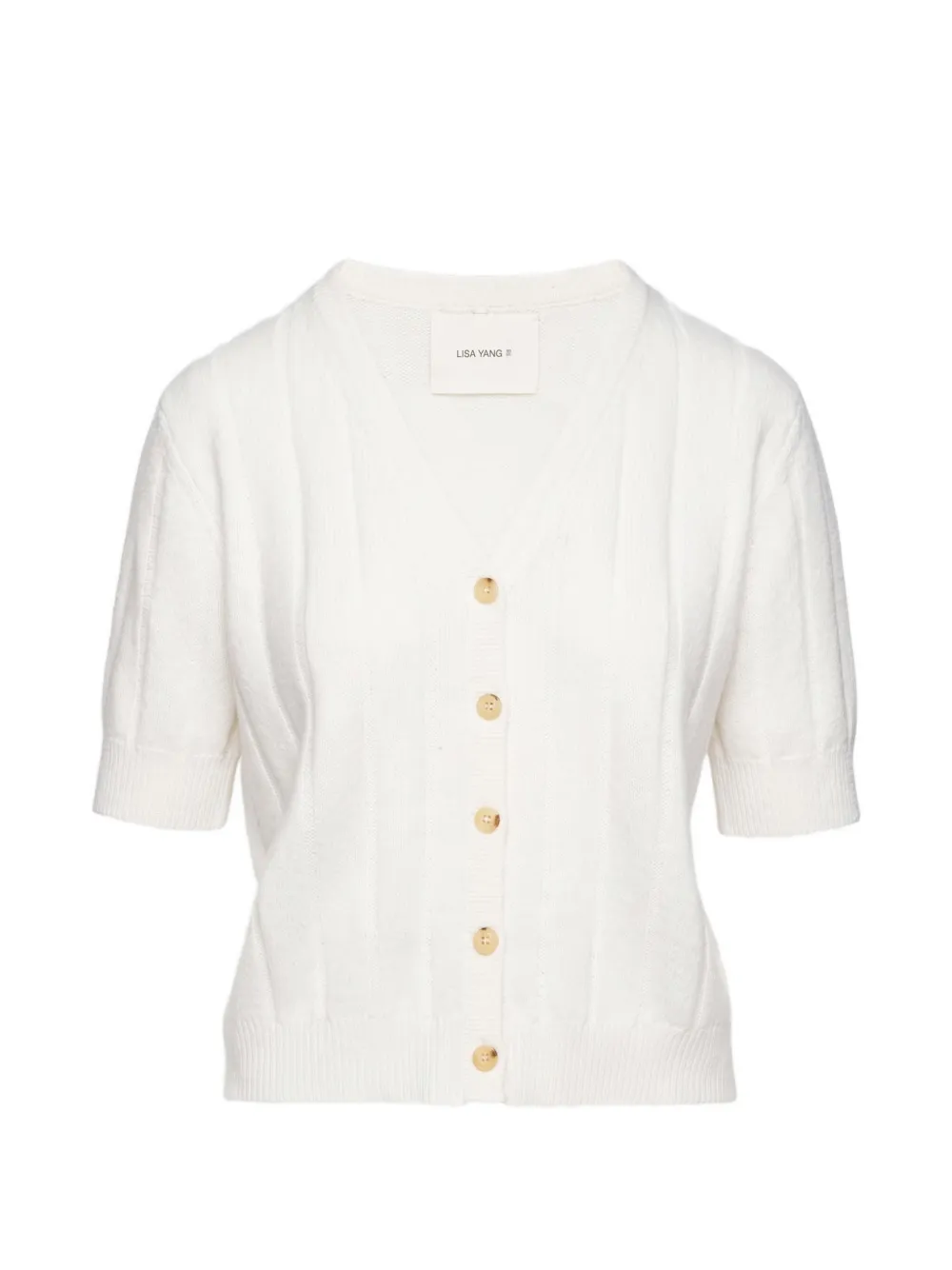 Lisa Yang Idun ribbed-knit cardigan - Toni neutri