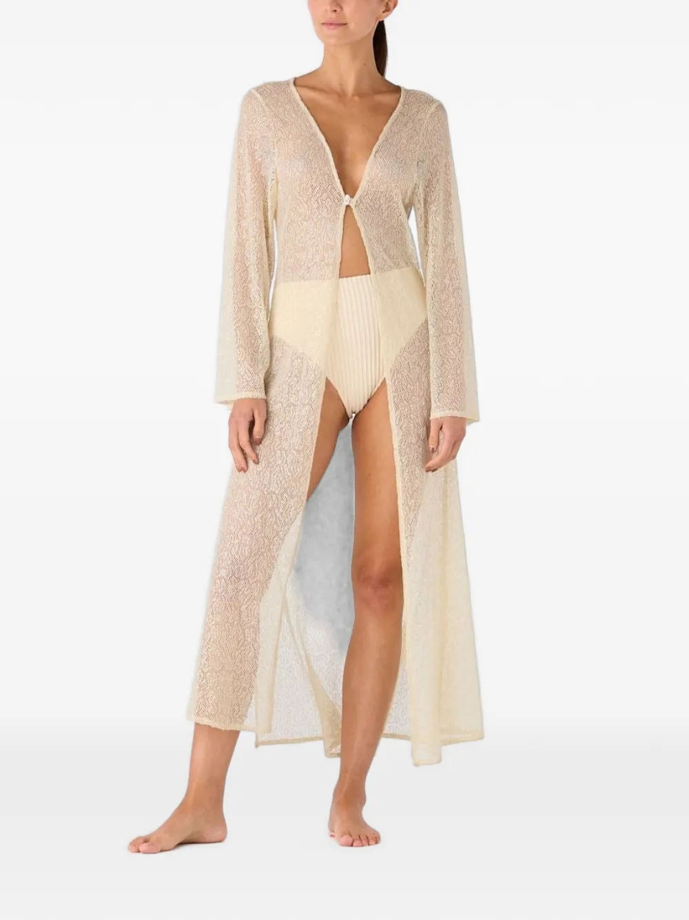 Palmacea Uda Ariel Crochet-knit Cover Up In 뉴트럴
