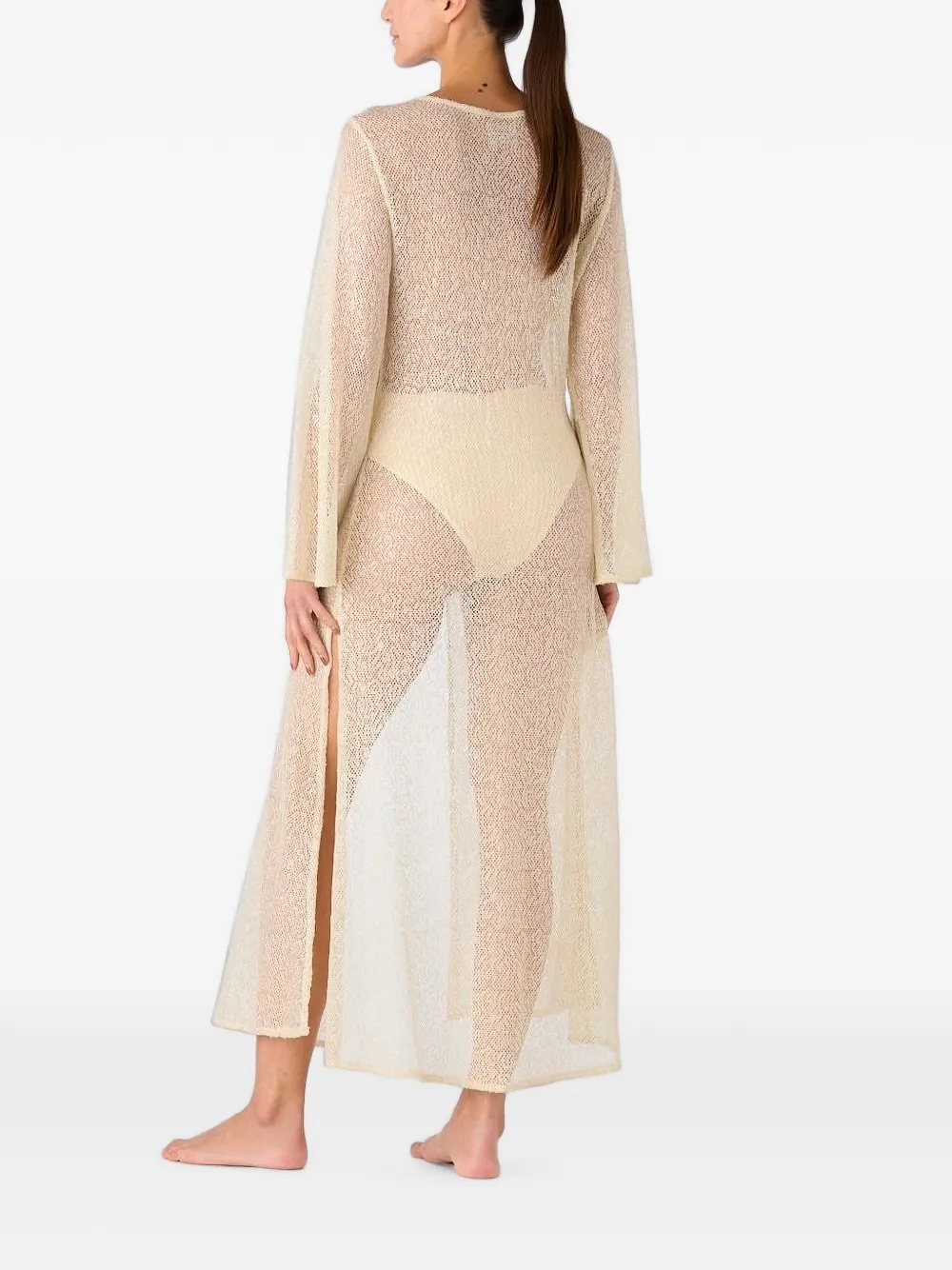 PALMACEA Uda Ariel gehaakte tuniek Beige