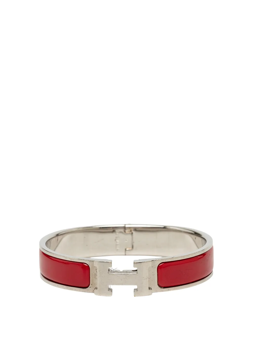Hermès Pre-Owned 2000-2026 Narrow Enamel Clic H Bracelet PM costume bracelet - Rosso