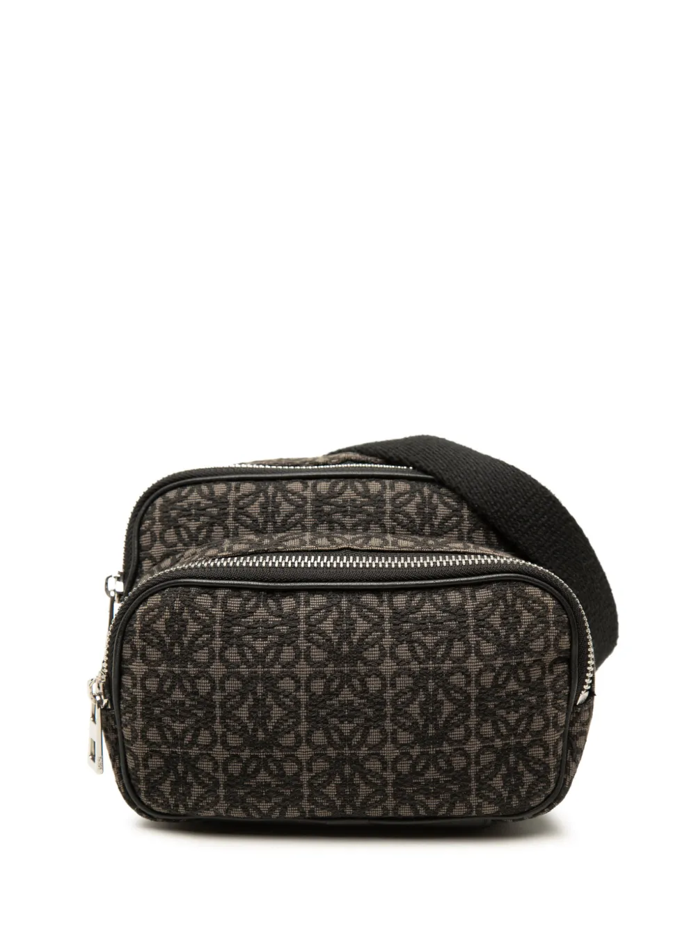 Loewe Pre-Owned 2022 mini Anagram Umhängetasche aus Jacquard - Schwarz