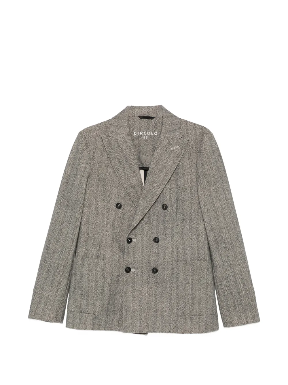 Circolo 1901 herringbone double-breasted blazer