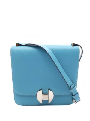 未使用　エルメス　HERMES　カレプリセ　パッションフルーツ　プリーツ　水色 Hermès Pre-Owned 2019 Chevre Cinhetic To Go Wallet Crossbody Bag