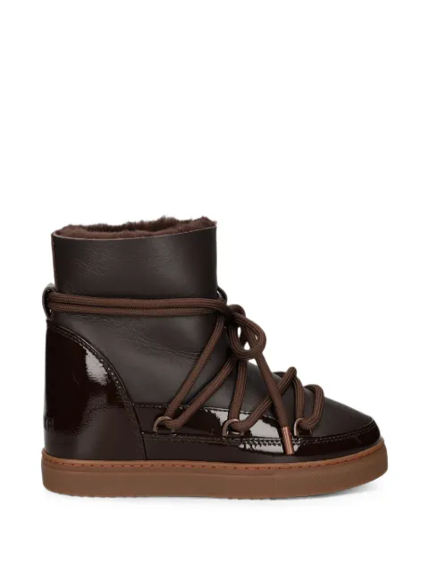 Inuikii lace-up patent-leather boots