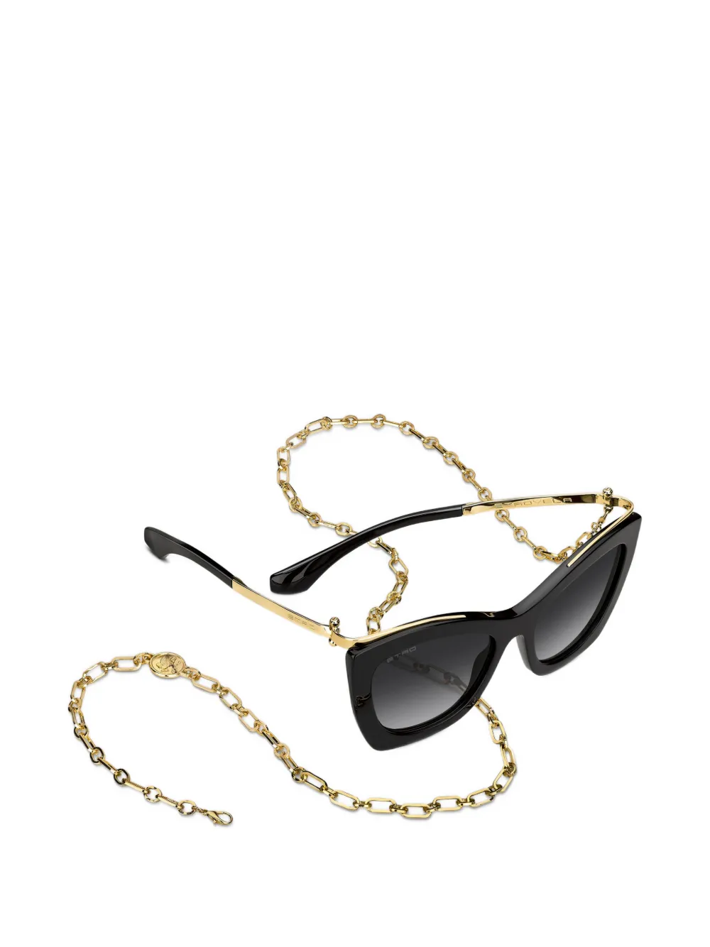 ETRO Vela zonnebril met ketting Zwart