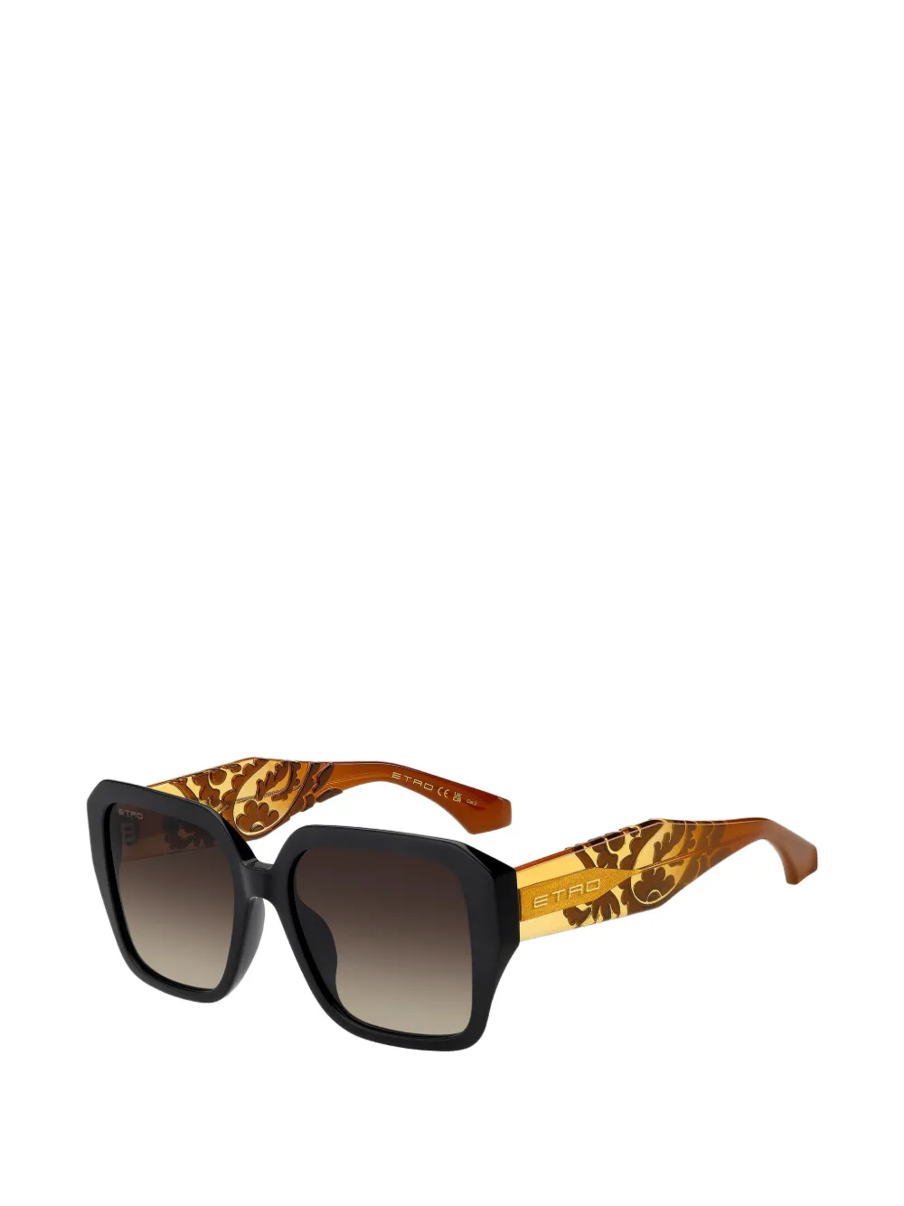 ETRO Color Stripes zonnebril Zwart
