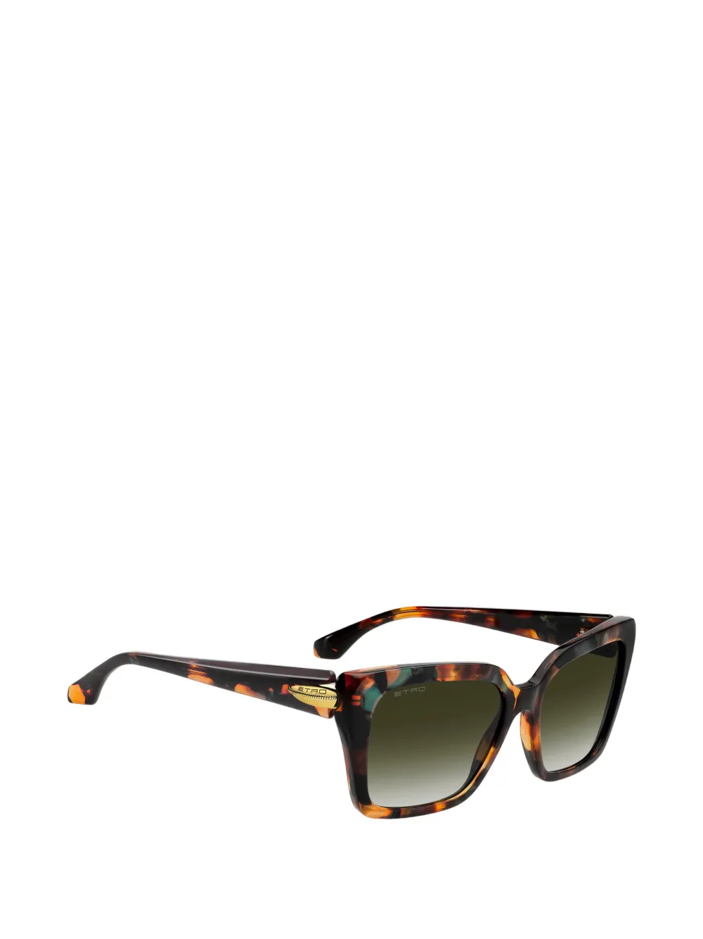 ETRO drop zonnebril met vierkant montuur Bruin