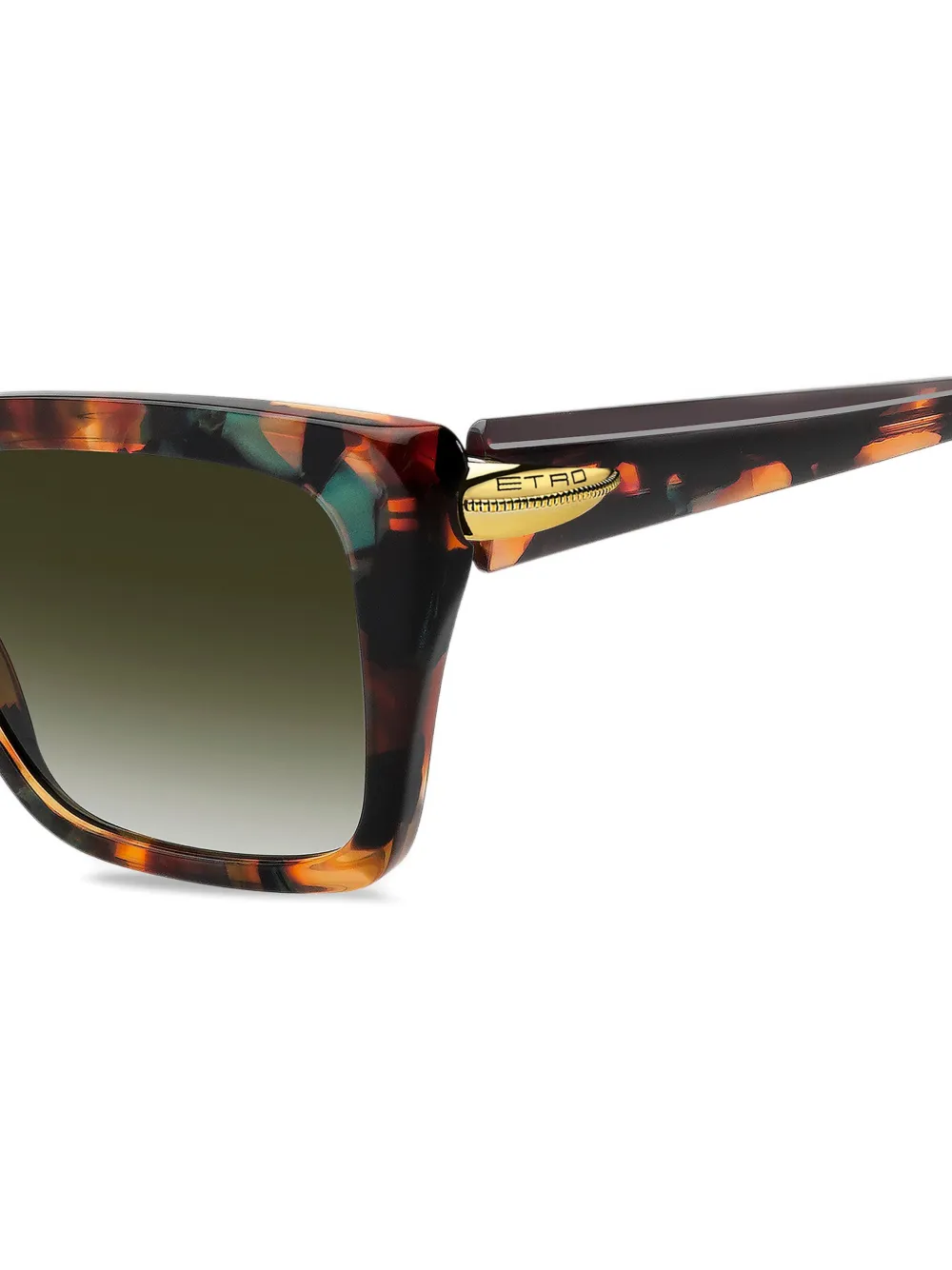 ETRO drop zonnebril met vierkant montuur Bruin