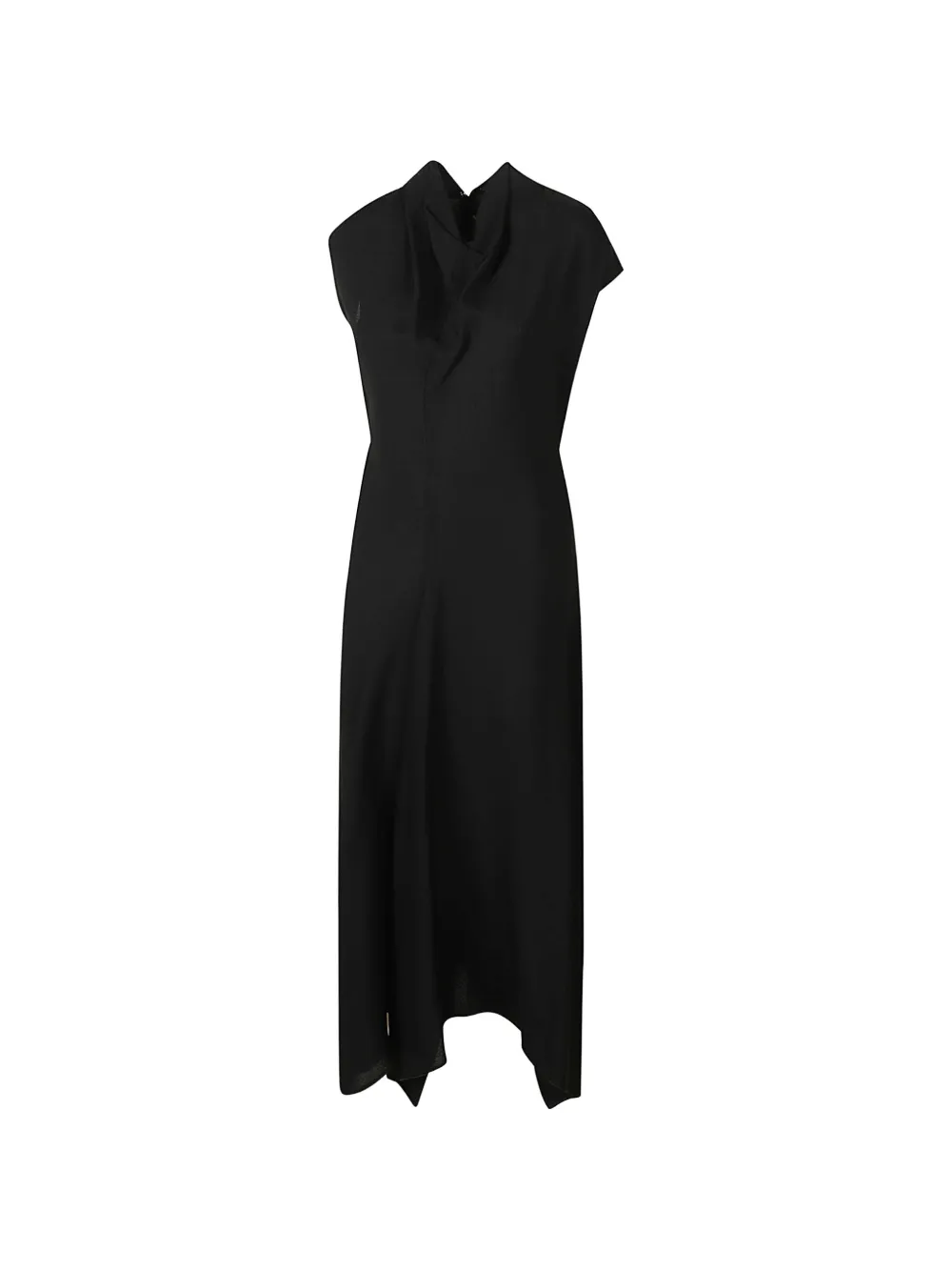 Victoria Beckham asymmetric draped maxi dress Zwart