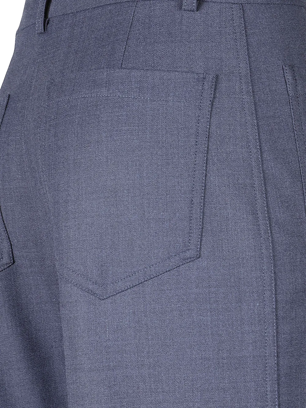 Victoria Beckham Alina patch-pocket straight-leg trousers Blauw