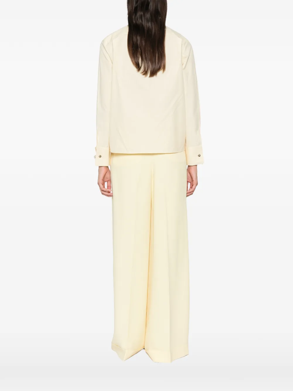 Fabiana Filippi embellished-cuff long-sleeve shirt Beige